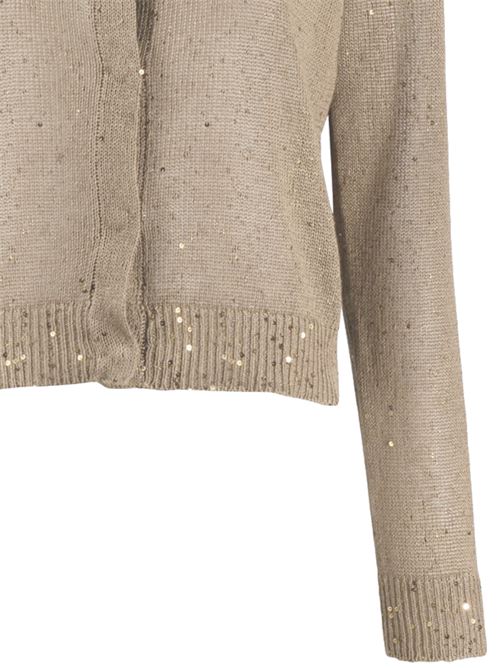 Beige linen-silk blend ribbed knit Brunello Cucinelli | M10550216C9504